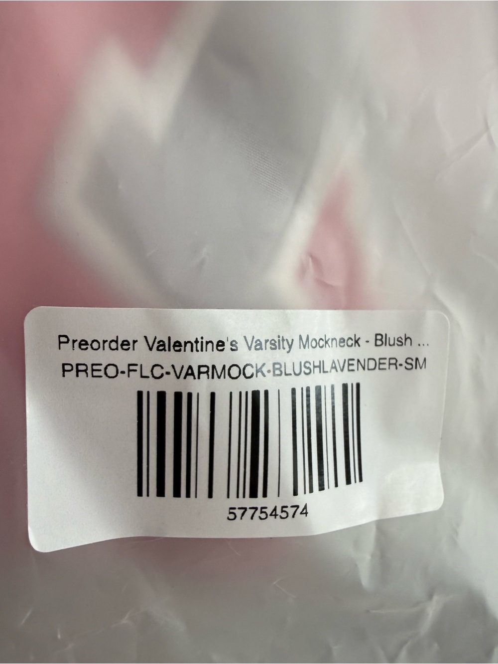 PARKE NWT Valentine’s Day, varsity‎ mock neck sweatshirt SOLDOUT online sm/Lg - Picture 3 of 5